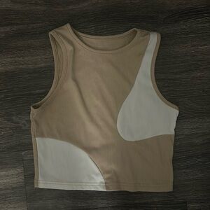 SHEIN Tan & White Top